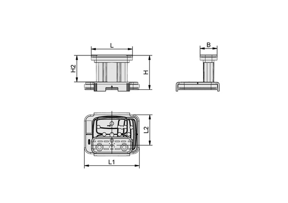 Vákuový blok VCBL-K2-PRO 130x30x100 mm